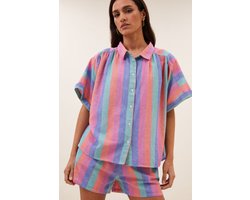 BY-BAR AMSTERDAM sunny rainbow pleats blouse