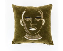 By-Boo Kussen Dax Green 50 x 50 cm