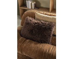 By-Boo sierkussen Doodly dark brown 40x60