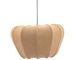 By-Boo Sora 1 Hanglamp – Bruin – Ø 48 x 28 cm – E27 – Stoffen Lampenkap