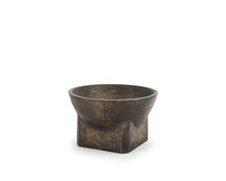 BY-BOO vaas/schaal Bora small - 17x17x10cm- mangohout brown