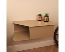 By Bresi - Nachtkastje Riva- Rechts Beige - Minimalistisch design - Nachtkastjes - Nachtkastje modern