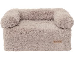 By Cee Cee Origineel Hondendeken Bank – Hondenkleed Bank - Hondenmand - Premium - Volledig Afritsbaar - Mokka Taupe - 85x90 - Maat M