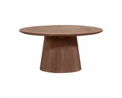 by fonQ Grand Bijzettafel Tabacco Mangohout - Ø80 cm