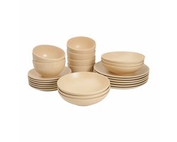 by fonQ Pebbled Serviesset 24-delig - Beige
