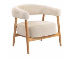 by fonQ Sora Fauteuil - Creme / Eiken