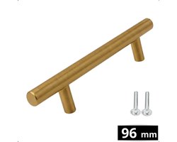 By MJM Handgreep Goud RVS - Handgreep Goud 96mm -Greepjes - Handgreep - Handgrepen keukenkastjes - Handvatten - Meubelgreep Goud - Handgrepen voor deurtjes