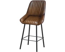 by Mooss - Barstoel - Barkruk - Tess - Oker- Leer - Kuip - Set van 2