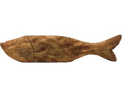 by Mooss - Beeld - Vis - Mangohout - Ornament - Decoratie - Trendy - Decoratief - Decoratie - Trendy - Uniek