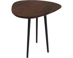 by Mooss - Bijzettafel - Driehoek - Hout - Metaal - Walnoot - Zwart - Driepoot
