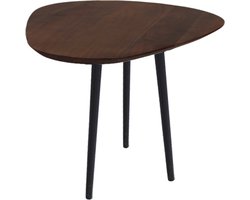 by Mooss - Bijzettafel - Driehoek - Hout - Metaal - Walnoot - Zwart - Driepoot