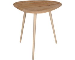 by Mooss - Bijzettafel - Ivory - Naturel - Driehoek - Metaal - Hout - M - Trendy