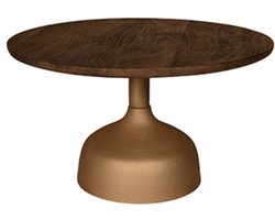 by Mooss - Bijzettafel - Oil Antique - Gold - Dust - Ø 70 - Hout - Metaal - Trendy