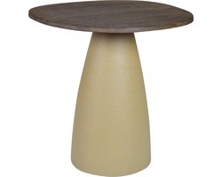 by Mooss - Bijzettafel - Oil Antique - Houten blad - Metalen voet - 50x45 - Organisch