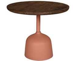 by Mooss - Bijzettafel - Oil Antique - Peach - Pink - Ã˜ 55 - Hout - Metaal - Trendy