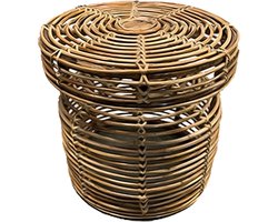 by Mooss - Bijzettafel - Rotan - Goa - 50 cm - Naturel - Riet
