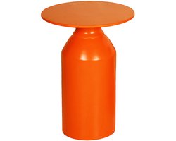 by Mooss - Bijzettafel - Salontafel - Oranje - Ã˜ 40 cm - Hout - Massief - Hip - Trendy - Uniek