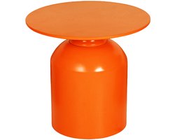 by Mooss - Bijzettafel - Salontafel - Oranje - Ø 50 cm - Hout - Massief - Hip - Trendy - Uniek