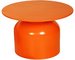 by Mooss - Bijzettafel - Salontafel - Oranje - Ø 60 cm - Hout - Massief - Hip - Trendy - Uniek