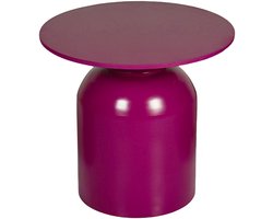 by Mooss - Bijzettafel - Salontafel - Paars - Ø 50 cm - Hout - Massief - Hip - Trendy - Uniek