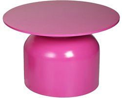 by Mooss - Bijzettafel - Salontafel - Roze - Ø 60 cm - Hout - Massief - Hip - Trendy - Uniek