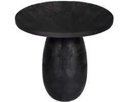By Mooss - Bijzettafel - Zwart - 50 cm - Rond - Moderne Bijzettafel - Plantentafel - Woonkamer - Metaal