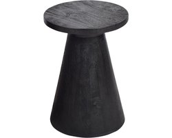 by Mooss - Bijzettafel - Zwart - S - Kegelvoet - Hout - Trendy - Japandi - Minimalistisch - Trendy - Hip