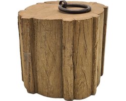 by Mooss - Deurstopper - Hout - Robuust - Stoer - Ijzeren ring