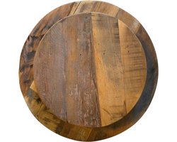 by Mooss - Dienblad - Rond - Set van 2 - Ã˜25 - Ã˜35 - Landelijk - Stoer - Hout - Hip - Trendy - Decoratie - Decoratief - Gezellig