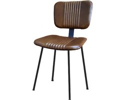 by Mooss - Eetkamerstoel - Meg - Oker - Leer - Retro - Set van 2