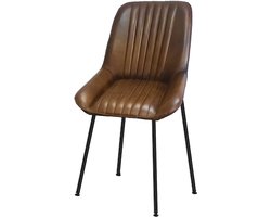 by Mooss - Eetkamerstoel - Tess - Oker - Leer - Kuip - Set van 2