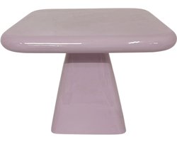 by Mooss - Enamel - Salontafel - Lila - Licht Paars - Light Purple - Medium - 41.00 x 41.00 x 39.00 cm - Hoogglans - Metaal