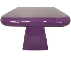 by Mooss - Enamel - Salontafel - Paars - Purple - Small - 36.00 x 36.00 x 35.00 cm - Hoogglans - Metaal