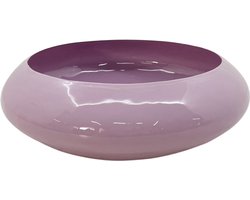 by Mooss - Enamel - Schaal - Lila - Licht Paars - Light Purple - Large - 12 cm - Ø 37 cm - Hoogglans - Metaal