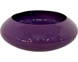 by Mooss - Enamel - Schaal - Paars - Purple - Medium - 10 cm - Ø 29 cm - Hoogglans - Metaal