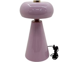 by Mooss - Enamel - Tafellamp - Lila - Light Purple - Licht Paars - Large - Hoogglans - Metaal - 26.00 x 26.00 x 45.00 cm - Ø 26 cm