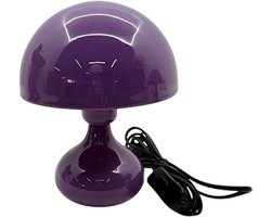 by Mooss - Enamel - Tafellamp - Paddestoel - Purple - Paars - Small - Hoogglans - Metaal - 18.00 x 18.00 x 23.00 cm - Ø 18 cm