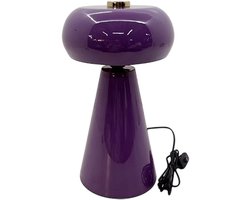 by Mooss - Enamel - Tafellamp - Purple - Paars - Large - Hoogglans - Metaal - 26.00 x 26.00 x 45.00 cm - Ø 26 cm