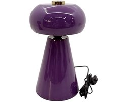 by Mooss - Enamel - Tafellamp - Purple - Paars - Small - Hoogglans - Metaal - 22.00 x 22.00 x 37.00 cm - Ø 22 cm