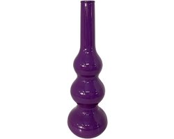 by Mooss - Enamel - Vaas - Paars - Purple - Large - 100 cm - Ã˜ 32cm - Hoogglans - Metaal - Groot - Chique - Trendy - Hip - Eyecatcher - Decoratief - Emaille