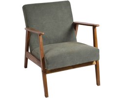 by Mooss - Fauteuil - Olijf - Retro - Hout - Bruin - Mid Century