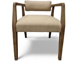 by Mooss - Fauteuil - Stoel - Java - Naturel - Linnen bekleding - Hout - Eyecatcher - Hip - Trendy - Japandi - Woonkamer