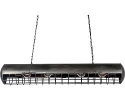 by Mooss - Hanglamp - Industrieel - Zwart - Metaal - 115cm - 4 lichtpunten