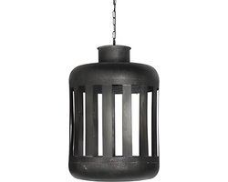 by Mooss - Hanglamp - Lantaarn - Industrieel - Grijs - Antraciet - Zilver - Metaal - Ø 23 cm