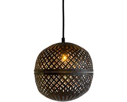 by Mooss - Hanglamp - Marrakech - ijzer - Vlechtwerk - Stoer - Bol - Ã˜ 30 cm