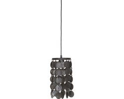 By Mooss - Hanglamp Vineer - Zwart - Ø22 cm - H32 cm - Industriële Lamp - Plafondlamp - Woonkamer - Eetkamer