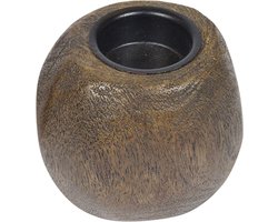 by Mooss - Kaarshouder - Waxinelichthouder - Oil Antique - Organisch - Hout