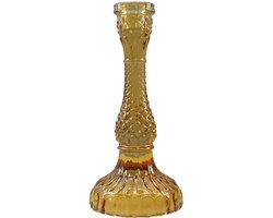 by Mooss - Kandelaar - Glas - Kaanch - Licht Amber - 21cm - Trendy