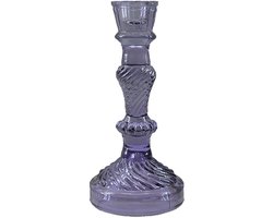 by Mooss - Kandelaar - Glas - Kaanch - Purple - Lila - 20cm - Trendy