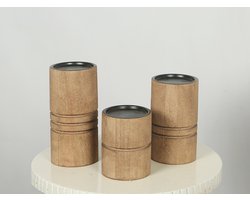 by Mooss - Kandelaren - set van 3 - Almond - Stoer - Kado